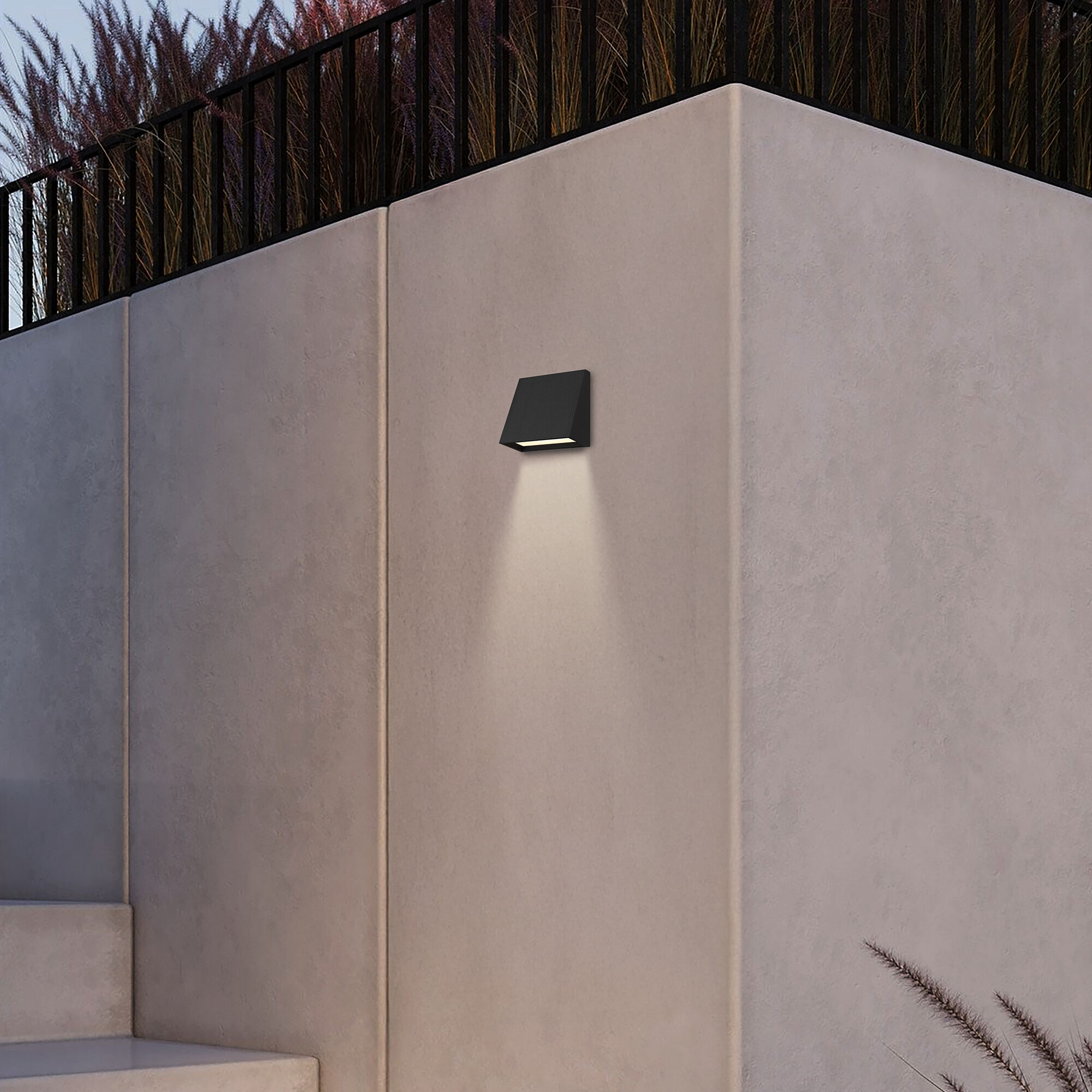 Slant LED 5 inch Sand Black Outdoor Wall Sconce